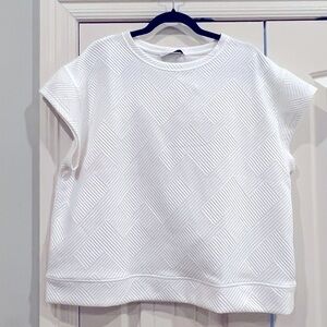 See and Be Seen Textured Short-Sleeve Top